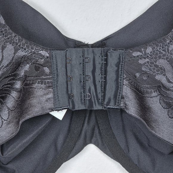 Lilyette Women's Black Floral Print 986 Full Support Minimizer Bra Size 38 DDD - Picture 6 of 9